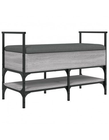 Panca Porta Scarpe Grigio Sonoma 85,5x42x57,5 cm