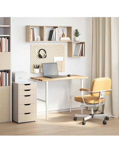 Piano Scrivania 100x50x2,5 cm Rovere Massello Non Trattato