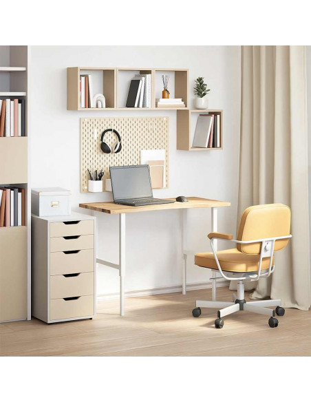 Piano Scrivania 100x50x2,5 cm Rovere Massello Non Trattato