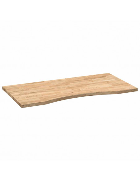 Piano Scrivania 100x50x2,5 cm Rovere Massello Non Trattato