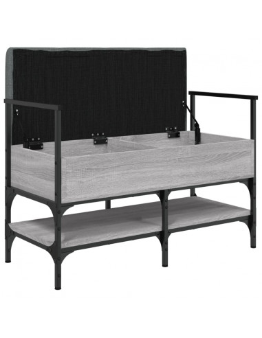 Panca Porta Scarpe Grigio Sonoma 85,5x42x57,5 cm