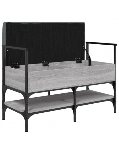 Panca Porta Scarpe Grigio Sonoma 85,5x42x57,5 cm