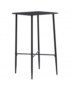 Tavolo da Bar Nero 60x60x111 cm in MDF 2