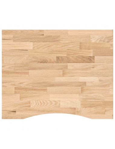 Piano Scrivania 100x80x2,5 cm Rovere Massello Non Trattato