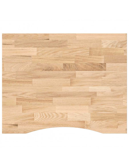 Piano Scrivania 100x80x2,5 cm Rovere Massello Non Trattato