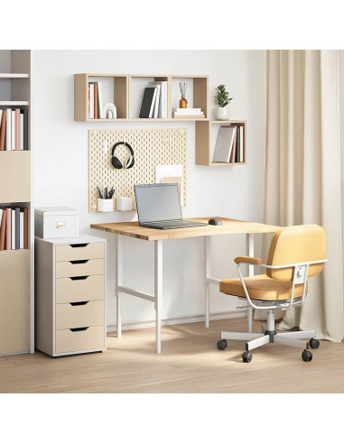 Piano Scrivania 100x80x2,5 cm Rovere Massello Non Trattato