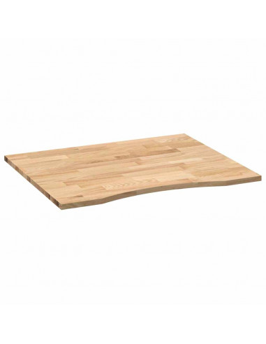 Piano Scrivania 100x80x2,5 cm Rovere Massello Non Trattato