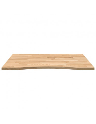 Piano Scrivania 100x80x2,5 cm Rovere Massello Non Trattato