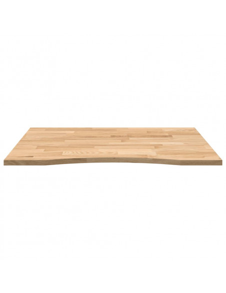 Piano Scrivania 100x80x2,5 cm Rovere Massello Non Trattato