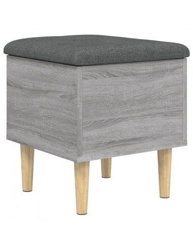 Panca Portaoggetti Grigio Sonoma 42x42x46 cm Legno Multistrato