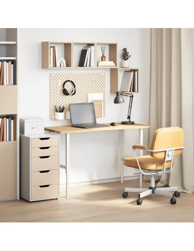 Piano Scrivania 120x50x2,5 cm Rovere Massello Non Trattato