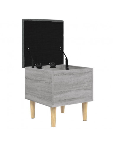 Panca Portaoggetti Grigio Sonoma 42x42x46 cm Legno Multistrato