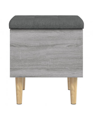 Panca Portaoggetti Grigio Sonoma 42x42x46 cm Legno Multistrato