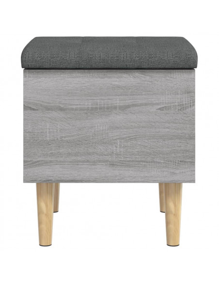 Panca Portaoggetti Grigio Sonoma 42x42x46 cm Legno Multistrato