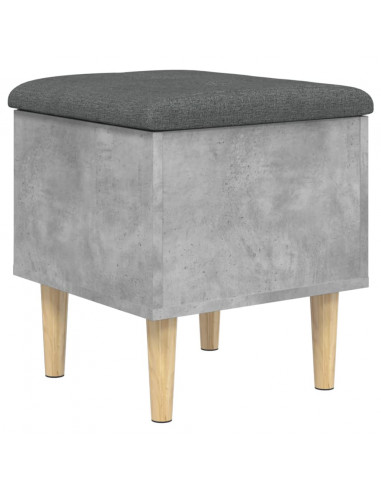 Panca Portaoggetti Grigio Cemento 42x42x46 cm Legno Multistrato