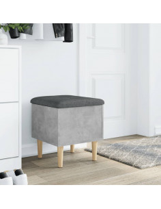 Panca Portaoggetti Grigio Cemento 42x42x46 cm Legno Multistrato 2