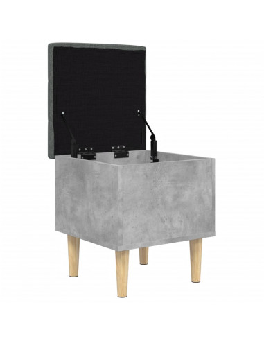 Panca Portaoggetti Grigio Cemento 42x42x46 cm Legno Multistrato