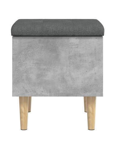 Panca Portaoggetti Grigio Cemento 42x42x46 cm Legno Multistrato