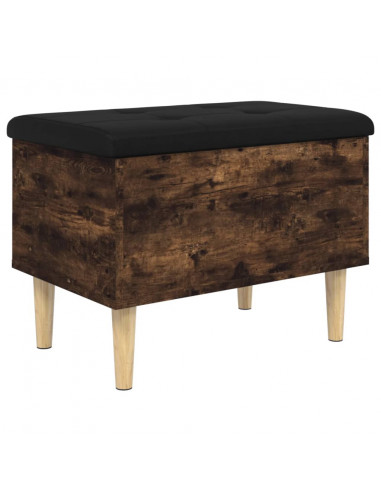 Panca Portaoggetti Rovere Fumo 62x42x46 cm Legno Multistrato