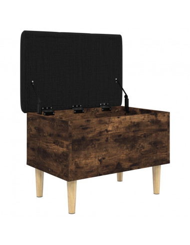 Panca Portaoggetti Rovere Fumo 62x42x46 cm Legno Multistrato