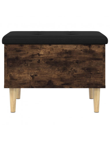 Panca Portaoggetti Rovere Fumo 62x42x46 cm Legno Multistrato