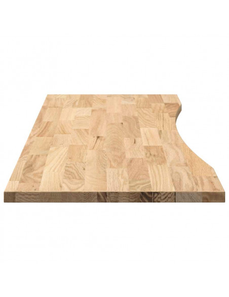 Piano Scrivania 140x50x2,5 cm Rovere Massello Non Trattato