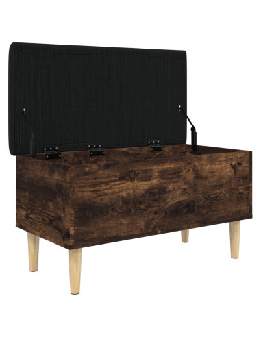 Panca Portaoggetti Rovere Fumo 82x42x46 cm Legno Multistrato