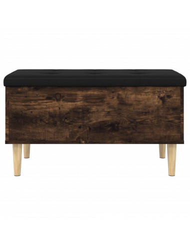 Panca Portaoggetti Rovere Fumo 82x42x46 cm Legno Multistrato