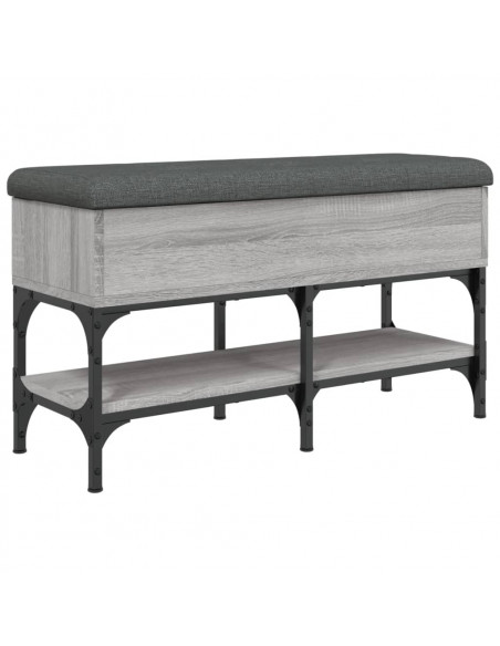 Panca Porta Scarpe Grigio Sonoma 82x32x45 cm Legno Multistrato
