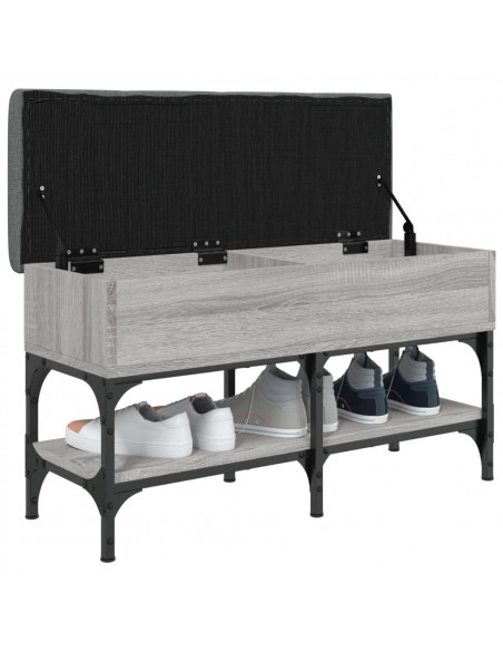 Panca Porta Scarpe Grigio Sonoma 82x32x45 cm Legno Multistrato