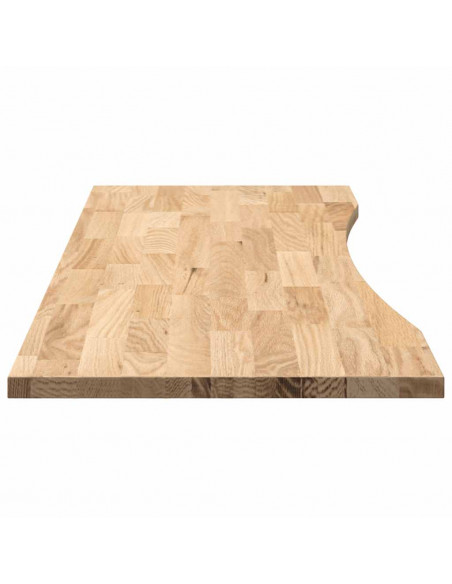 Piano Scrivania 140x60x2,5 cm Rovere Massello Non Trattato