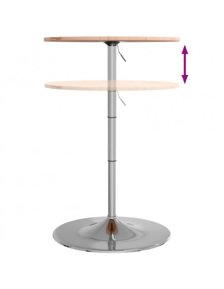 Tavolino da Bar Ø60x89,5 cm in Legno Massello di Faggio