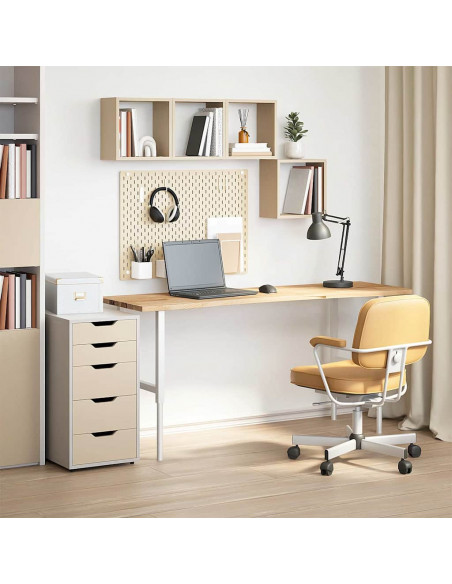 Piano Scrivania 160x50x2,5 cm Rovere Massello Non Trattato