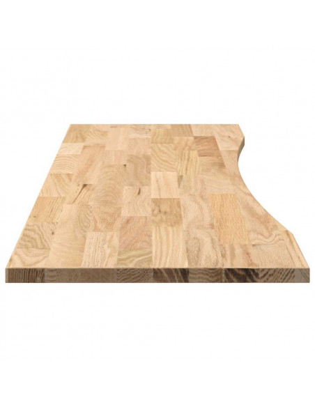 Piano Scrivania 160x50x2,5 cm Rovere Massello Non Trattato
