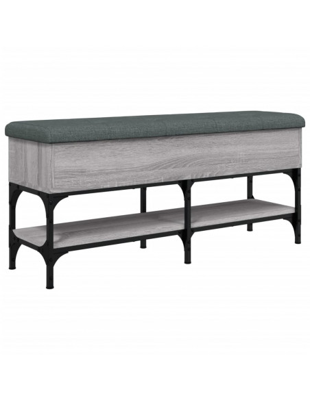 Panca Porta Scarpe Grigio Sonoma 102x32x45 cm Legno Multistrato