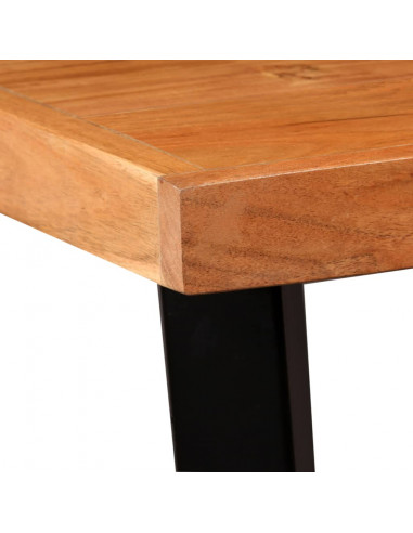 Tavolino da Bar in Legno Massello di Acacia 60x60x107 cm