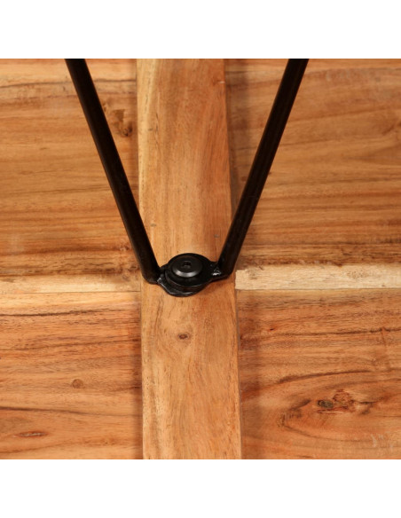 Tavolino da Bar in Legno Massello di Acacia 60x60x107 cm