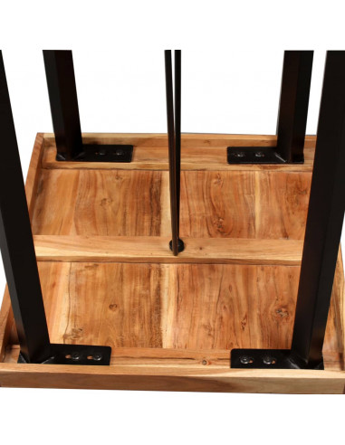 Tavolino da Bar in Legno Massello di Acacia 60x60x107 cm