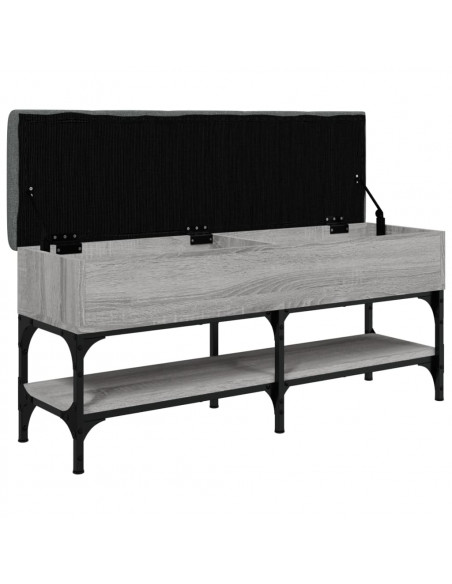 Panca Porta Scarpe Grigio Sonoma 102x32x45 cm Legno Multistrato