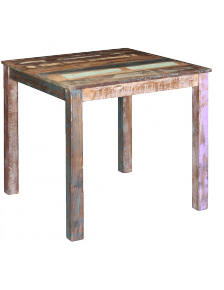 Tavolo da Pranzo in Legno Massello di Recupero 80x82x76 cm