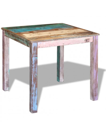 Tavolo da Pranzo in Legno Massello di Recupero 80x82x76 cm