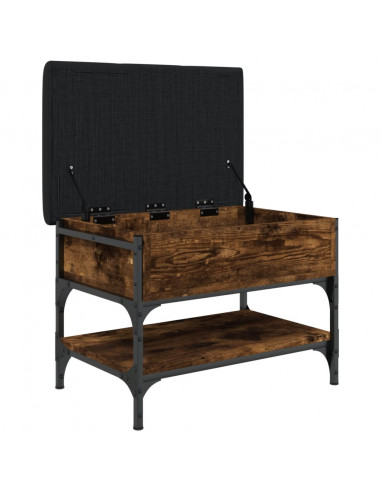 Panca Porta Scarpe Rovere Fumo 62x42x45 cm in Legno Multistrato