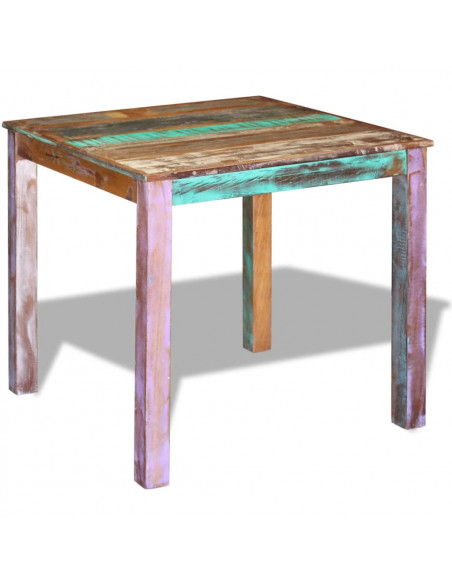 Tavolo da Pranzo in Legno Massello di Recupero 80x82x76 cm