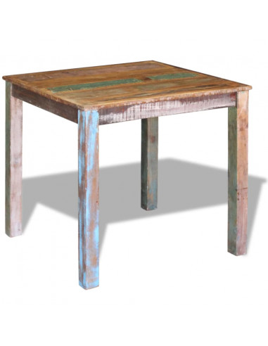 Tavolo da Pranzo in Legno Massello di Recupero 80x82x76 cm