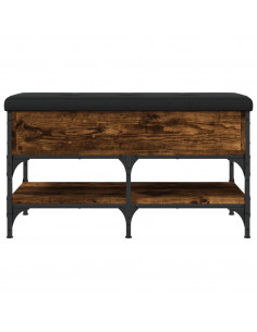 Panca Porta Scarpe Rovere Fumo 82x42x45 cm in Legno Multistrato 2