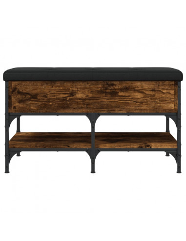 Panca Porta Scarpe Rovere Fumo 82x42x45 cm in Legno Multistrato