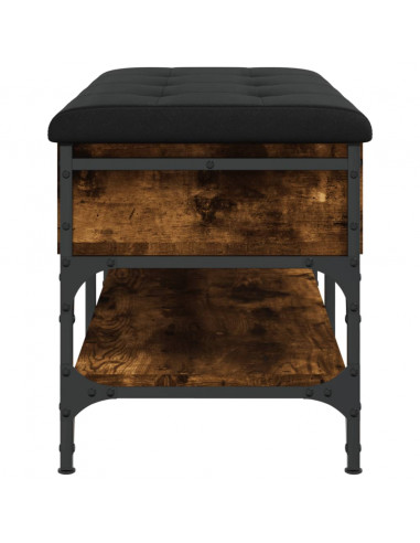 Panca Porta Scarpe Rovere Fumo 82x42x45 cm in Legno Multistrato