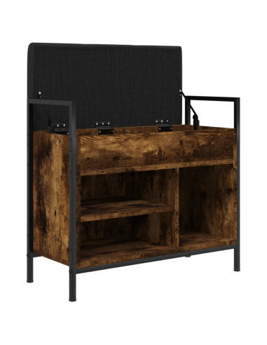 Panca Porta Scarpe Rovere Fumo 65,5x32x57,5 cm