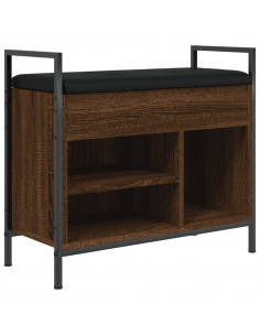 Panca Porta Scarpe Rovere Marrone 65,5x32x57,5 cm 2