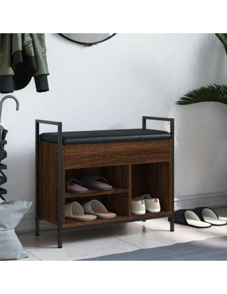 Panca Porta Scarpe Rovere Marrone 65,5x32x57,5 cm